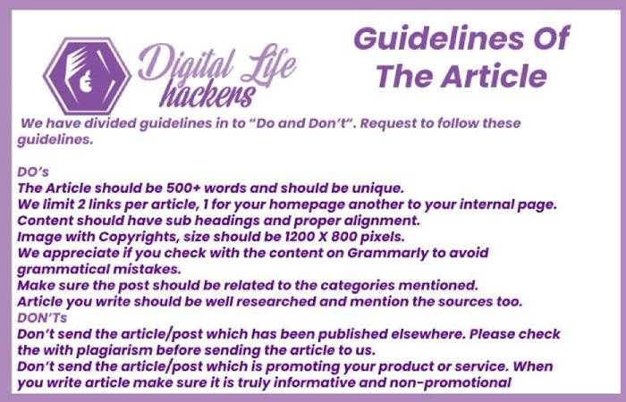 Guidelines of the Article DLH